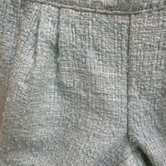 Janie & Jack Size 3T Girls Mint Green Formal Wool Looking Side Zip Shorts - Picture 2 of 6